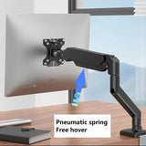 Aluminum Alloy Gas Spring Free Hovering Robotic Arm Support Base Display Hanging Bracket For 13-32 Inch Screen