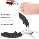 Professional Cuticle Scissors Fingernail Toenail Thick Ingrown Toe Nail Clippers Pliers Pedicure Tool Non-Slip Handle Durable