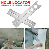 Stainless Steel Tile Opener Locator Marking Punching Positioning Ruler Ceramic Marble Glass or Drilg Hole Tools