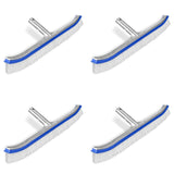 4X Pool Brush, Swimming Pool Wall & Tile Brush 18 Inch Swimming Pool Cleaning Pole Brush Head Replacement Brush,Blue
