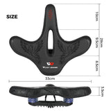 Widened MTB Bike Hollow Breathable Bicycle Seat Cushion Waterproof Spring Shock Absorption Comfort Saddles