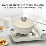 2PCS Dutch Oven Knob, Stainless Steel Replacement Le Creuset/ Aldi/ for Lodge, Knob Pot Lid Handle