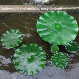 10 Pieces 5 Kinds Floating Foam Lotus Leaves Lily Pads Artificial Foliage Pond for Pool Aquarium Decor