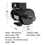 Small Diesel Generator Set 3KW/5KW Phase 220V Gasoline Single Copper Household Air Conditioning Refrigerator