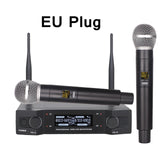 Professional UHF Wireless Microphone System Karaoke Handheld for Home Theater PA Speaker Singing Party Church with LED Screen