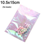 Iridescent Zip lock Bags 100Pcs Pouches Cosmetic Plastic Laser Iridescents Bag Holographic Makeup Bages Hologram Zipper Bag-s