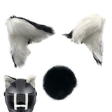 Creative Cute Plush Cat Ears Decorate Motorcycle 1Pair Motocross Helmet Decor Sticker Accessories Cosplayer Styling