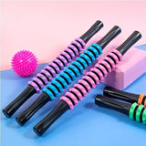hand-held fascia muscle relaxation roller rolling leg yoga fiess supplies gear massage stick