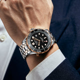 GUANQIN Mechanical Luxury 100M Waterproof Man watch Ceramics Bezel Luminous Sapphire glass Men's watches Stainless steel Watch