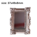 5Pcs Miniature European Frame Victorian Baroque Wall Mirror For 1/12 Dollhouse Bedroom