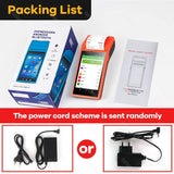 GZQIANJI POS Handheld device Pos terminal built in thermal bluetooth printer 58mm wifi Red PDA Barcode Camera Scaner 1D 2D Android 8.1