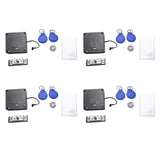 4X Smart Electronic RFID No Hole Easy Installation Furniture Locker Wardrobe Shoe Cabinet Drawer Door Lock