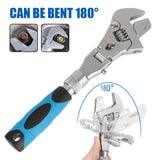 Ratchet Wrench Pulley Wrench 10 Inch Household Maintenance 5 In 1 180 Degree Folding Manual Tool Adjustable Torque Wrench