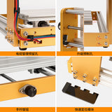 Mini Router Pro Aluminum Frame CNC 3018 Plus Upgrade Kit NEMA17 Stepper Motor 500W Spindle Limit Switch Offe Control