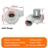 60W High Temperature Resistant Biomass Pellet Stove Induced Draft 220V Small Silent Fireplace Exhaust Centrifugal Fan