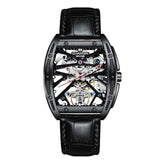 GUANQIN Leather Strap Watch Mens Automatic Tourbillon Waterproof Watch Luxury Brand Mechanical Accessories Men Relogio Masculino
