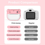 Y600 Kid Children 1080P Digital Camera Thermal Print 2.4Inch IPS Screen Photo Selfie Video Auto Focus Birthday Gift