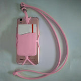 For Smartphones Silicone Sports Mobile Ring Holder Case Cell Phone Neck Strap Lanyard Key Rope