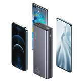 USAMS 30000mah 65watt Ban Station Portable Charger Pd Slim Powerbank Fast Charging Mini Power Bank for Laptop