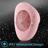 Sonic Silicone Facial Cleansing Brush With 42℃ Heated Rose Quartz Anti-Aging Natural Jade Facial Massager Waterproof Skin Care