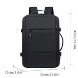 Classic Travel Men Business School Expandable USB Bag Large Capacity Laptop Waterproof Fashion Backpack