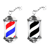 Rainproof Barber Pole LED Light Rotating Hair Salon Sign Wall Mount Energy Saving Wall Lamp Retro Style For Outdoor Indoor
