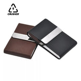 CRUSHER Portable Fashion Cigarette Case Magnetic Buckle Flip Cover PU Cigar for Lighter Card Storage Box Smoking Accessories
