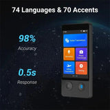 W12 AI Voice 144 One Language WIFI Instant Translator Intelligent Real-time Recording Text Photo Travel Business 2024 Newest