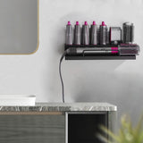 Wall-Mounted Bracket Curg Wand/Hair Dryer Easy Installation Storage Shelf Organizer For Bathroom Hair Styg Tool