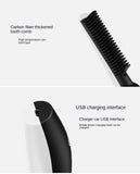 Wireless Straight Comb Portable Usb Charging Fluffy Texture Back Head Styling Comb