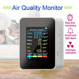 Monitor calidad del aire interior con pantalla LCD - Batería polímero litio recargable Comprobador fiable de la cali