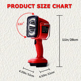 16.2W 1250LM LED Work for Milwaukee 14.4V-18V Li-ion Battery Dual Light Source Vertical Lamp Outdoor Emergency Flashlight