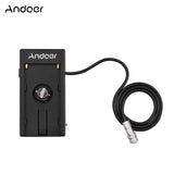 Andoer Blackmagic Cinema Camera BMPCC 4K Power Supply Mount Plate Adapter with Spring Cable for Sony NP-F970 F750 F550 Battery