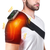 Electric Shoulder Massager Heating Vibration Massage Belt Thermal Physiotherapy Brace for Knee Arthritis Rechargeable