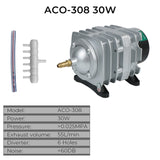 Electromagnetic Air Compressor Pump Air Aerator Pump For Pond 35W 45W EU Plug Aquarium Air Pump ACO-308 ACO-318
