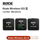 Rode Wireless Go II GO2 Wireless Lavalier Dual Channel Mic RX 2TX Transmission Microphone Accessories For Phone DSLR Camera