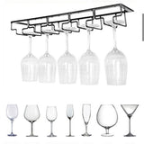 Goblet Iron Wine Rack Glass Holder Under Cabinet Tool Bar Hanger Stemware Stand Hanging Shelf