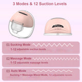 Wearable Super Silent Hands Free Electric Breast Pump Comfort Milk Collector for Breastfeeding with 24mm Flange
