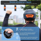 Smart for Adults 1080P 60Fps Sports Camera Bluetooth Bicycle Helmet with Turn Signal Tail Lights Flashing Riding Recorder