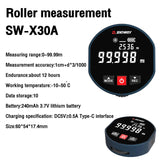 X30A X30D ＆ Roll Dual Mode Distance Meter 0-99.999m Tape Measure Range Finder SNDWAY Roller Laser Rangefinder Home