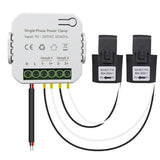 Tuya Smart Zigbee Energy Meter 80A With Current Transformer Clamp Kwh Power Monitor Electricity Statistics 90-250V(2CT)