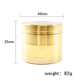Manual Herb Grass Grinder 4 Layers 40mm Cutting Pipes Herbal Crusher Zinc Alloy Tobacco Shredder for Smoking Accessories