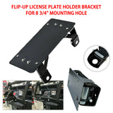 Sell Like Hot Solid Flip-up Winch Roller Fairlead License Plate Holder Bracket Mount Stainless Steel Black For 8 3/4" Mounting