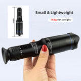 40X Mobile Phone Telephoto Kit Lens Clip+Extendable Mini Tripod Remote Shutter for Wildlife Observation Watching Moon