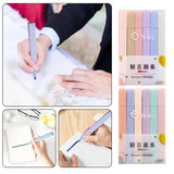 Color Highlighter Square Pen Barrel 6-piece Set of Soft Nib Head Pastel Highlighters Fluorescent for Students