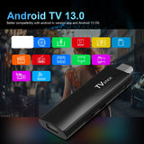 MX10 ATV Stick Android 13 6K H618 Dual Wifi 2.4G&5G HDR10+ BT4.1 Voice Assistant Control HD Media Player 2G 16G TV Box