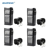 4PC Hard Leather Carrying Sleeve Shoulder Case Bag Holster Holder with Belt Clip for Hytera PD780 PD780G Walkie Talkie Accessory
