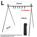 Outdoor Folding Camping Shelf Top Plate Aluminum Alloy Triangle Storage Hanger Picnic Cookware Pot Pan Hanging Rack