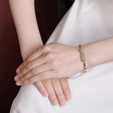Women's Gold-plated Hetian Jade Bamboo Festival Bracelet