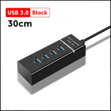 4 Ports Hub 3 0 High Speed Multi USB Splitter Adapter OTG For Xiaomi Lenovo PC Computer Accessories 30/120cm